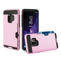 Samsung Galaxy S Slim oklop hibridna futrola s držačem kartice u ružičastoj boji