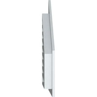 Ekena Millwork 30 W 32 H pola vrha gornji lijevi nagib: funkcionalan, PVC Zabatni otvor w 1 4 ravni okvir
