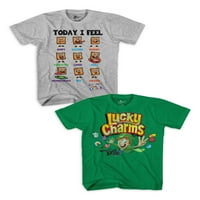General Mills Toasted Charms Boys kratka rukava grafička majica, 2 pakovanja, veličine 4-18