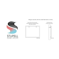 Stupell Industries Floet Floet Afloat Ocean Water Distant Hills Slikarstvo Black Uhrana Art Print Wall Art,