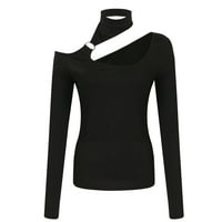 B91XZ Zapadni vrhovi za žene Žene pulover reverske patentne pauze u obliku palica, veličina XL