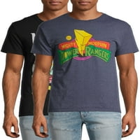 Power Rangers Morphin Time i Classic Logo Muška i velika muška grafička majica, 2-pakovanje