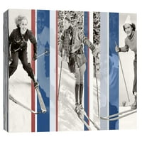 Slike, Vintage Skiing, 20x16, Dekorativna platna Zidna umjetnost