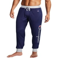 Šampion, odrasli muškarci, rebrasta manžeta vertikalni Logo pidžame pantalone za spavanje, veličine S-2XL