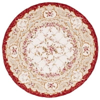 Chelsea Zoja cvjetna vunena prostirka, bjelokosti Burgundija, 4 '4 'krug