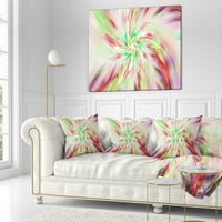 Designart egzotični višebojni Spiralni cvijet - apstraktni jastuk za bacanje - 16x16