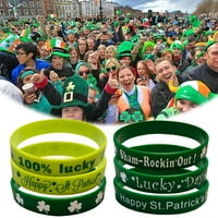 St's ručke narukvice silikonske irske ručne narukvice zelene gume narukvice za Irsku temu STS-a na boku