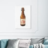Piste avenue pića i alkoholna pića Zidna umjetnost platnene ispise 'Vintage pivo' pivo - smeđa, bijela