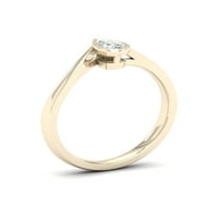 1 5CT TDW Pear Diamond 10k pasijans od žutog zlata obećavajući prsten