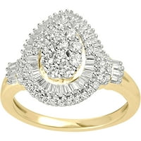 Carat T. W. Diamond 10kt modni prsten od žutog zlata u obliku kruške