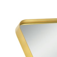 Neutype 50 x32 Aluminijumska legura zidni nosač zaobljeni ugao pravougaonog ogledala, zlato