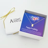 Anavia hretan rođendan pokloni od nerđajućeg čelika modna ogrlica rođendanska čestitka nakit poklon za nju,