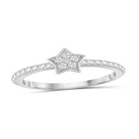JewelersClub dijamantski prstenovi za žene-Accent bijeli dijamantski prsten Nakit - Sterling srebrne trake za žene -- prsten od JewelersClub