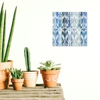 Wynwood Studio Sažetak Marokanska platna umjetnost - plavi geometrijski dizajn, zidna umjetnost za dnevni