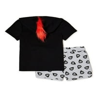 Trolls World Tour Barb djevojke Cosplay Hoodie T-Shirt Set, 2-komad Outfit Set, veličine 4 - & Plus