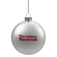 Northlight Norman Rockwell punjenje čarapa višebojni staklo Božić dekorativni naglasak disk Ornament, 3
