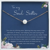 Biserna ogrlica Anavia Soul Sister, rođendanski poklon ogrlica od srebra za soul Sister - [bijeli biser +