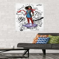 Marvel gospođa Marvel - Doodles zidni poster, 22.375 34