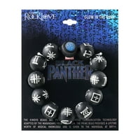 Unise Black Panther Kimoyo narukvica od perli dizajnirana Rocklove, veličina velika
