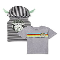 Baby Yoda Baby Boy & Little Boy Hoodie rezervoar i grafički majica Multipack, 2-Pack, 12m-5T