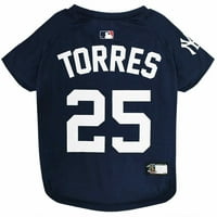 Pets First MLBPA Gleyber Torres majica za mačke i pse-licencirana sa overlock šavovima - Extra Large