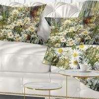 Designart tratinčice cvijeće ispod prozora - jastuk za bacanje cvijeća-18x18