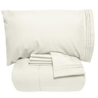 Luksuzna kreveta u obliku vrećice dolje alternativni komfor i set listova - taupe - puna