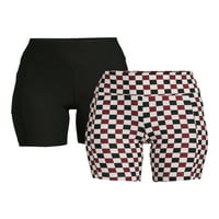 No Boundaries Juniors high Rise Bike Shorts, 2-Pack, veličine XS-3X