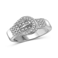 JewelersClub 0. Srebrni akcent bijeli dijamantski prsten za žene
