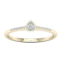 Imperial 1 5CT TDW Diamond 10k prsten za obećanje od žutog zlata