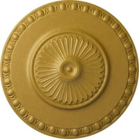 Ekena Millwork 1 2 od 1 4 p Lyon plafon medaljon, Ručno obojene iridescentno zlato