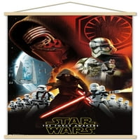 Star Wars: Sila se budi - tamni bočni zidni poster sa drvenim magnetskim okvirom, 22.375 34