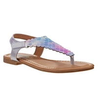 Kensie Girl Summer Day Pastel Mermaid T-Strap sandale