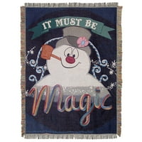 Frosty The Snowman To je magična tkana tapiserija baca