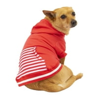 Živahni život džepna kapuljača s crvenim prugama za pse ili mačke