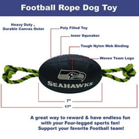 Pets First NFL Seattle Seahawks jaka, izdržljiva igračka za pseće pse za žvakanje sa unutrašnjim ŠKRIPCEM