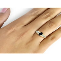 1. Carat T. G. W. safir dragi kamen i karat T. W. bijeli dijamantski prsten