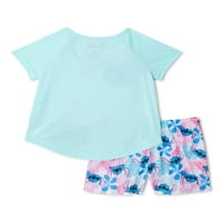 Disney Lilo & Stitch Girls Kratki rukav Torpice i kratke hlače Pidžama, set, veličine 4-12