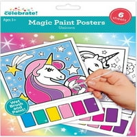 Način za proslavu višebojnih usluga za zabavu s posterima Unicorn Magic Paint