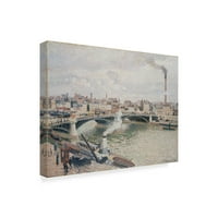 Zaštitni znak likovne umjetnosti' jutro oblačni dan Rouen ' platnena Umjetnost Camille Pissarro