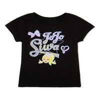 Jojo Siwa Girls Foil & Glitter Graphic majica, Veličine 4-12