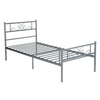 Yoneston Easy Set-up Premium metalni okvir za krevet platforma Bo opružna zamjena sa uzglavljem i podnožjem