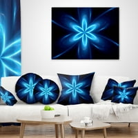 Designart plavi užareni prostor fraktalni jastuk za cvijeće - 12x20