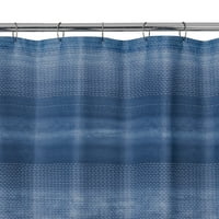 Dash plava geometrijska štampana poliesterska tkanina zavjesa za tuširanje, Multi, 70 72 od Allure Home Creation