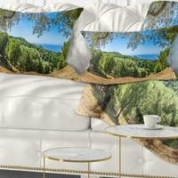 Designart Cilentan Coast Campania Italija-jastuk za bacanje sa pejzažom - 12x20