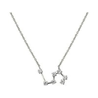 Anavia zodijačka ogrlica rođendanski pokloni za djevojku-Kristalna ogrlica Zodijaka sazviježđa od nehrđajućeg