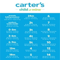 Carter's Child Of Mine Baby Girl jedan kombinezon, 2 pakovanja, veličine novorođenče-mjeseci