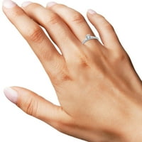 CTTW Lab Grown Diamond Miracle Plate Solitaire prsten od 10k bijelog zlata