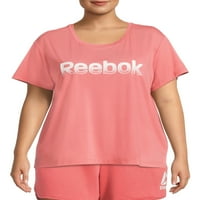 Reebok ženska Plus Veličina kratki rukav dres grafički T-Shirt