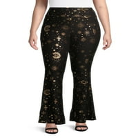 No Bounties Juniors ' Plus Size Pull On Sueded Flare Pants